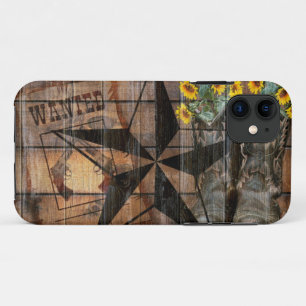 Rustic Texas Star Western Pistol Cowboy Boots Case-Mate iPhone Hülle