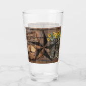 Rustic Texas Star Western Pistol Cowboy Boots Glas (Rückseite)