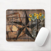 Rustic Texas Star Western Pistol Cowboy Boots Mousepad (Mit Mouse)