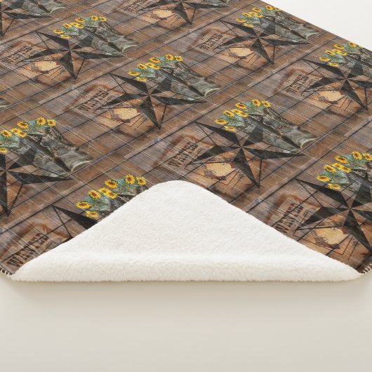 Rustic Texas Star Western Pistol Cowboy Boots Sherpadecke (3/4)