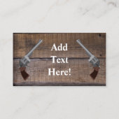 Rustic Texas Star Western Pistole Cowboy Boots Bus Visitenkarte (Rückseite)