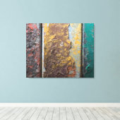 Rustic Texture With Flaking Paint On Rusty Metal Leinwanddruck (Insitu (Holzboden))