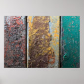 Rustic Texture With Flaking Paint On Rusty Metal Poster (Vorne)