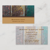 Rustic Texture With Flaking Paint On Rusty Metal Visitenkarte (Vorne/Hinten)