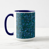 Rustic textured wall in burnt kadett blue tasse (Links)