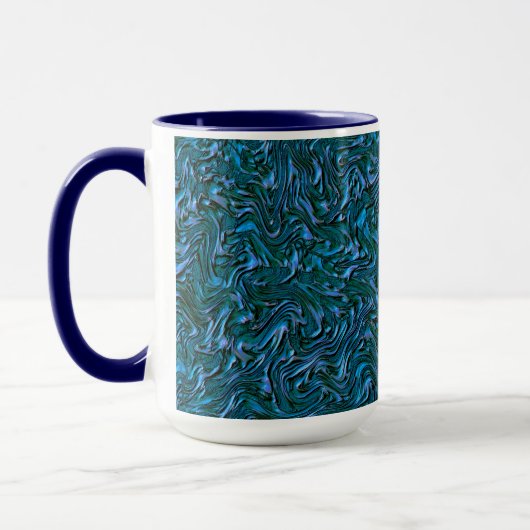 Rustic textured wall in burnt kadett blue tasse (Links)