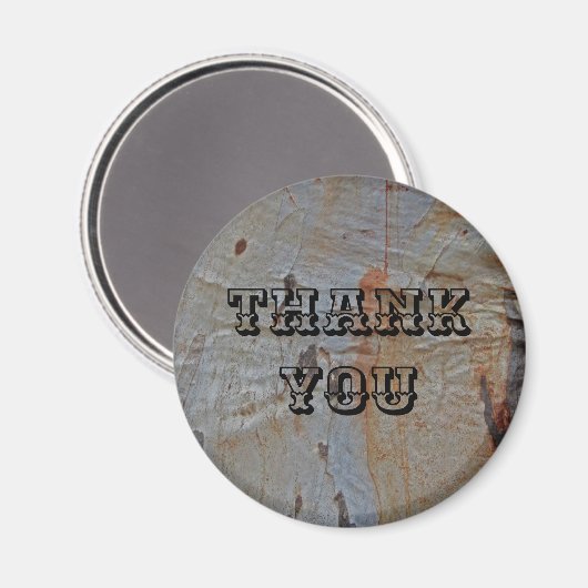 Rustic Thank You Tree Bark Pattern Foto Natur Magnet (Vorderseite/Rückseite)