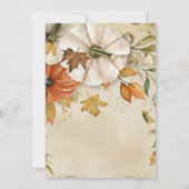 Rustic Thanksgiving Dinner Pumpkin Invitation Einladung (Rückseite)