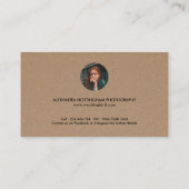 Rustic Three Photo Collage Wedding Photography Visitenkarte (Rückseite)