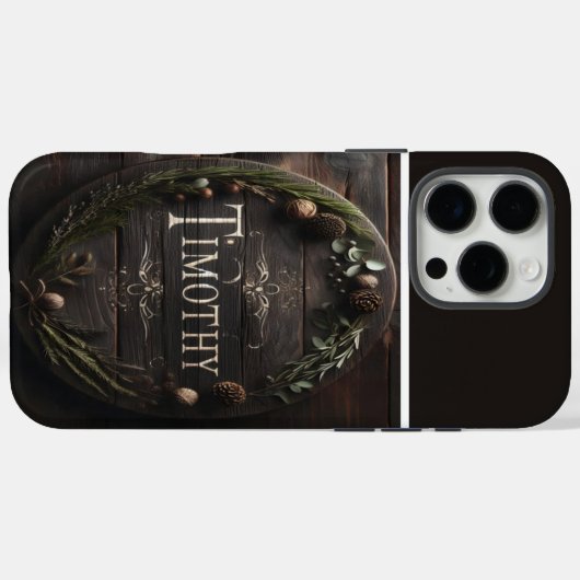 Rustic Timothy Sign Case-Mate iPhone Hülle (Rückseite (Horizontal))