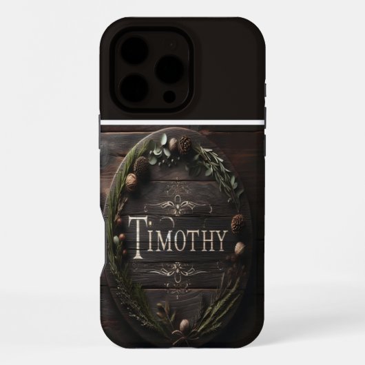 Rustic Timothy Sign iPhone Hülle (Rückseite)