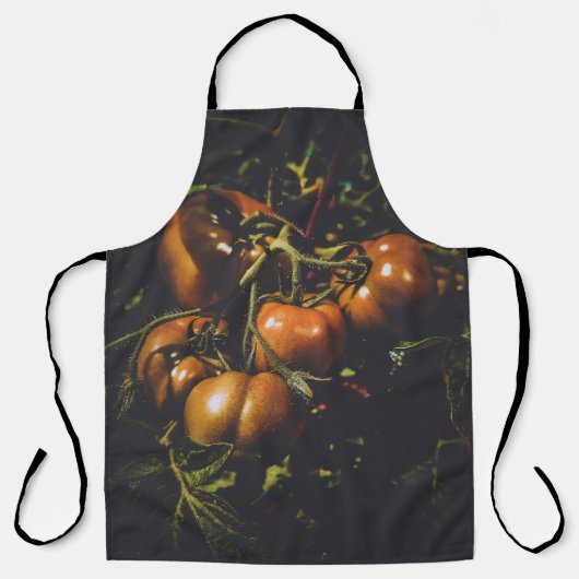 Rustic Tomatoes Vintage Farmhouse Chef Botanical Schürze (Vorderseite)