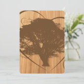Rustic Tree 5. Hochzeitsjubiläum Einladung (Stehend Vorderseite)
