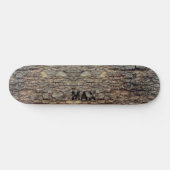 Rustic tree bark, outdoor natural pattern skateboard (Horizontal)