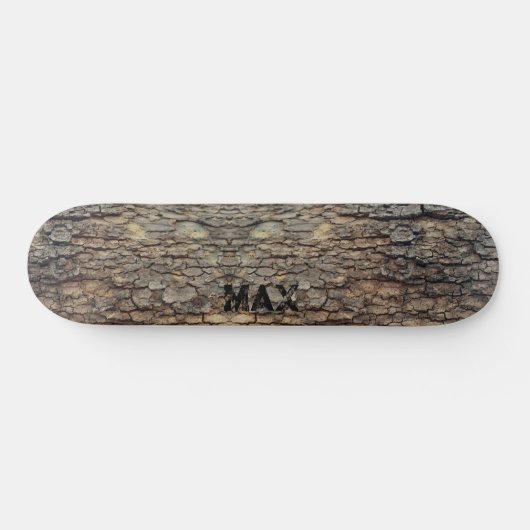 Rustic tree bark, outdoor natural pattern skateboard (Horizontal)