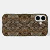 Rustic Tree Bark Photo Southwest Diamond Pattern Case-Mate iPhone Hülle (Rückseite (Horizontal))