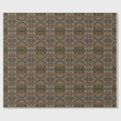 Rustic Tree Bark Photo Southwest Diamond Pattern Geschenkpapier (Flach)