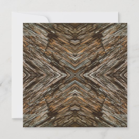 Rustic Tree Bark Photo Southwest Diamond Pattern Karte (Vorderseite)