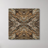 Rustic Tree Bark Photo Southwest Diamond Pattern Leinwanddruck (Vorderseite)