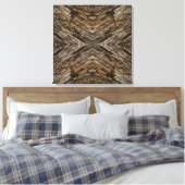 Rustic Tree Bark Photo Southwest Diamond Pattern Leinwanddruck (Insitu (Schlafzimmer))