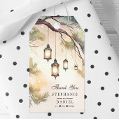 Rustic Tree Botanical Lantern Wedding Vielen Dank Geschenkanhänger