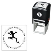 Rustic Tree Frog #2 Amphibien Round Name Address Permastempel (Beispiel)