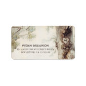 Rustic Tree Wedding Address Labels Adressaufkleber (Vorne)