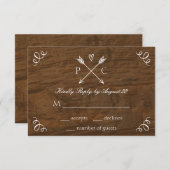 Rustic Tree Wedding RSVP Card (Vorne/Hinten)
