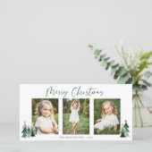 Rustic Trees Modern Christmas Holiday 3 Foto (Stehend Vorderseite)