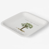 Rustic Tropical Beach Palm Tree Hochzeit dank Pappteller (Gewinkelt)