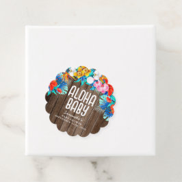 Rustic Tropical Palm Blätter Aloha Baby Dusche Fav Geschenkanhänger
