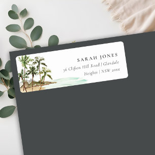 Rustic Tropical Palm Trees Beach Sand-Adresse