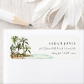 Rustic Tropical Palm Trees Beach Sand-Adresse (Insitu)