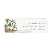 Rustic Tropical Palm Trees Beach Sand-Adresse (Vorne)