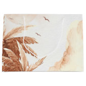 Rustic Tropical Palms Große Geschenktüte (Vorderseite)