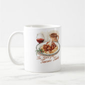 Rustic Tuscan Pappardelle Pasta Watercolor Art Kaffeetasse (Links)