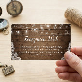 Rustic Twinkle Lights Wedeymoon Fund Card