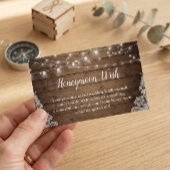 Rustic Twinkle Lights Wedeymoon Fund Card