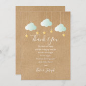 Rustic Twinkle Twinkle Baby Dusche Danke Gedicht (Vorne/Hinten)