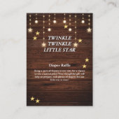 Rustic Twinkle Twinkle Little Star Baby Dusche Begleitkarte (Vorderseite)