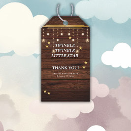 Rustic Twinkle Twinkle Little Star Baby Dusche Geschenkanhänger