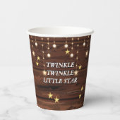 Rustic Twinkle Twinkle Little Star Baby Dusche Pappbecher (Rückseite)
