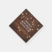 Rustic Twinkle Twinkle Little Star Baby Dusche Serviette (Ecke)