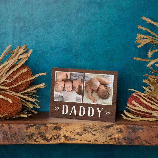 Rustic Two Foto Daddy Fotoplatte (Seite)