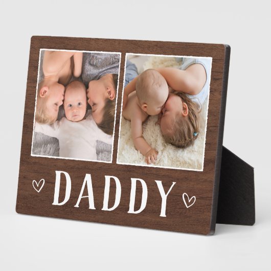 Rustic Two Foto Daddy Fotoplatte (Seite)