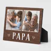 Rustic Two Foto Papa Grandpa Fotoplatte (Seite)
