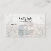 Rustic two photos Wedding budget RSVP Begleitkarte (Vorderseite)