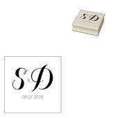 Rustic typography elegant wedding  gummistempel (Stempel)