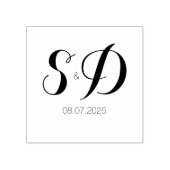 Rustic typography elegant wedding  gummistempel (Prägung)