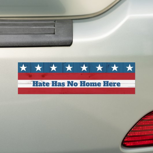 Rustic USA Patriotic Flag "Hate has no Zuhause Her Autoaufkleber (Auf Auto)